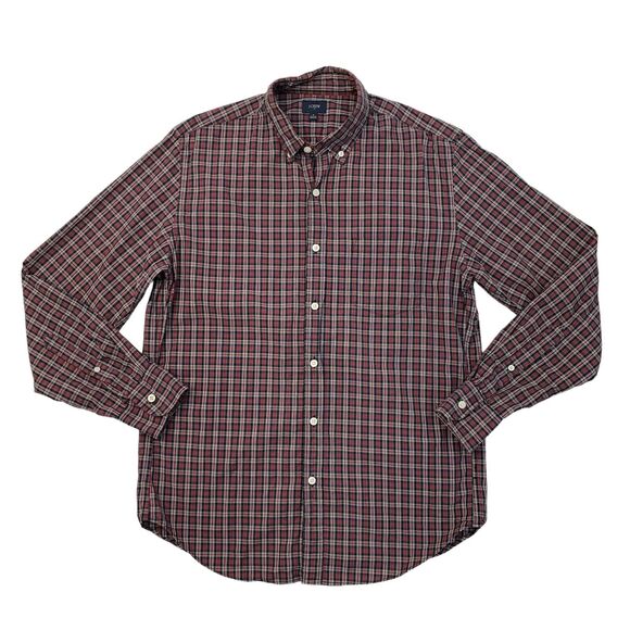 J Crew Shirt Mens M Medium Multi Plaid Button Down Collared Long Sleeve Cotton - Picture 1 of 10